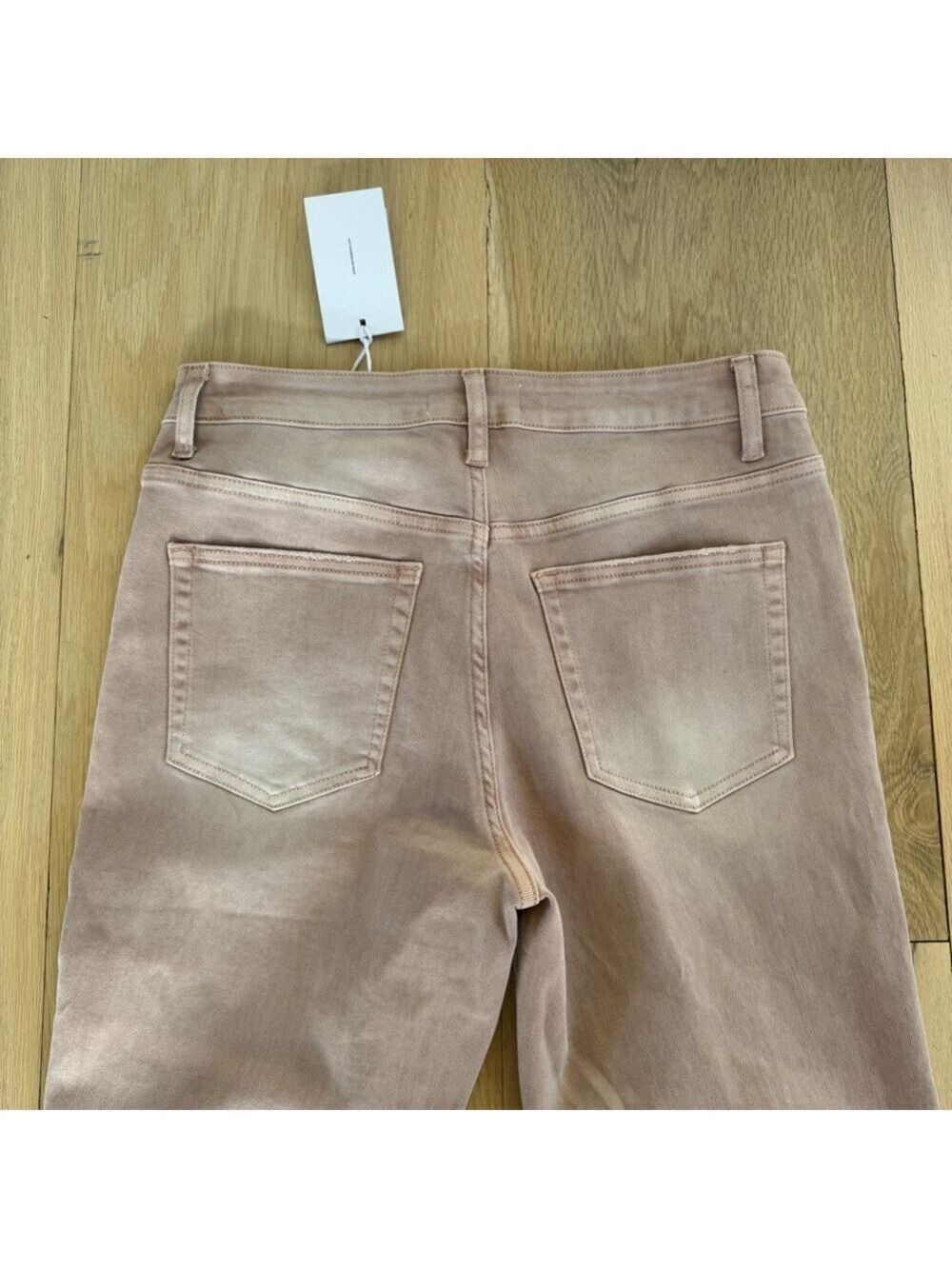 Vervet Blue Flare Distressed Bootcut Jeans Light Pink Size 30 NWT - Picture 5 of 6